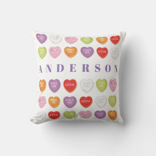 Coeurs de conversation Valentines Coussin