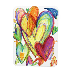 Coeurs de guérison Magnets d'art