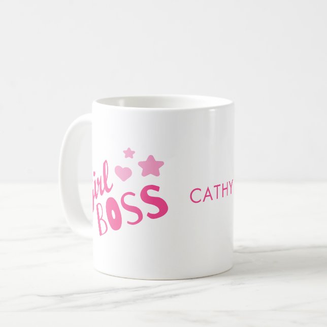 Coeurs de la boîte de marque personnalisée Nom Mug (Devant gauche)
