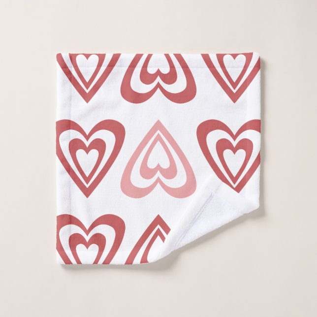 Cœurs de la Saint-Valentin Mignons – Conception d' (Gant de toilette)