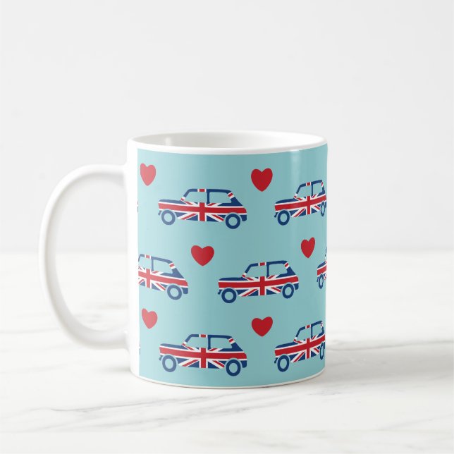 Coeurs de Mini Cooper - tasse britannique de (Gauche)