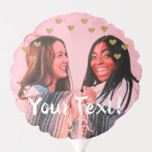 Coeurs de PARTIES SCINTILLANT d'or + Balloon photo