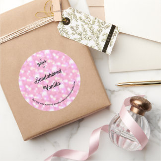 Coeurs de Parties scintillant rose Étiquette parfu