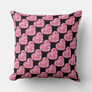 Coeurs de patchwork oreiller
