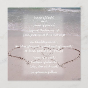 coeurs de plage Invitation