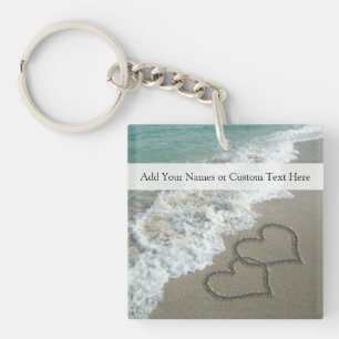 Coeurs de plage romantiques