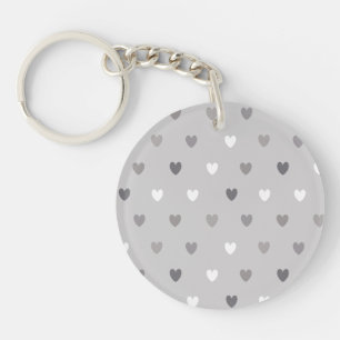 Coeurs de polka minuscules dans les tons gris