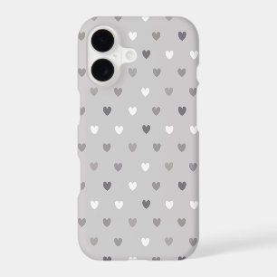 Coeurs de polka minuscules dans les tons gris