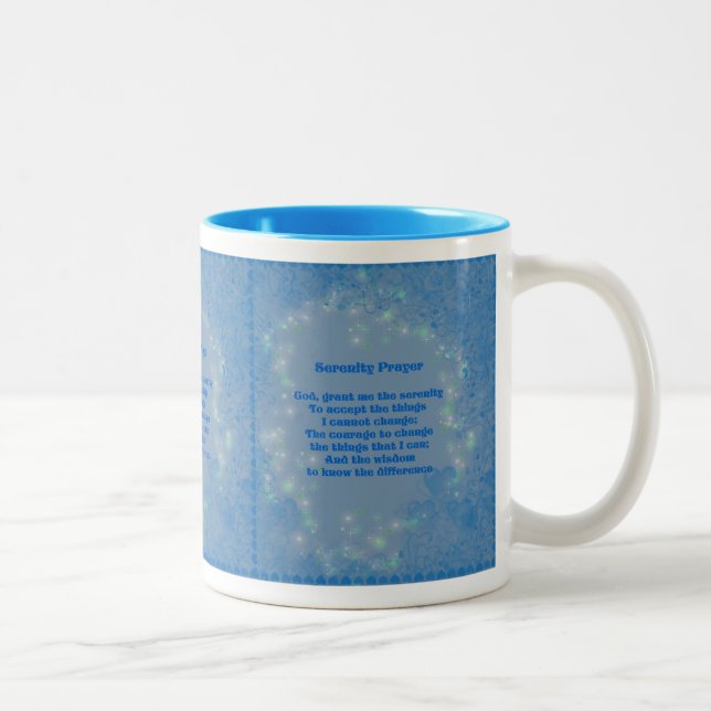 Coeurs de prière de sérénité Mug inspirationnel (Droit)