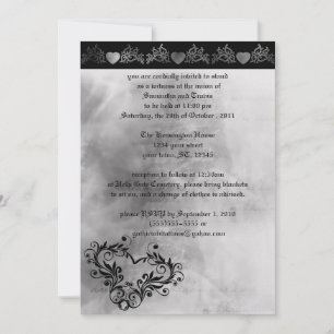 Coeurs de rêve Faire-part de mariage gothique