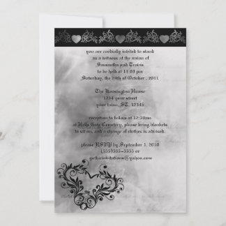 Coeurs de rêve Faire-part de mariage gothique