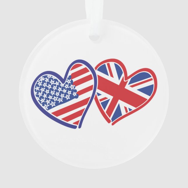 Coeurs du drapeau américain et britannique (dos)