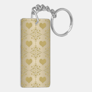 Cœurs en or doux Motif Damassé
