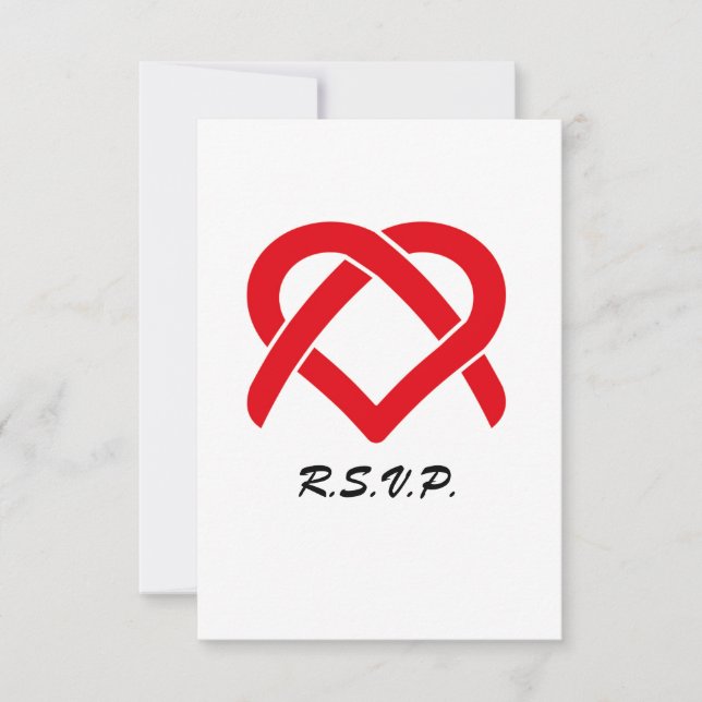 Coeurs entrelacés RSVP (Devant)