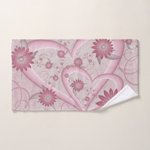 Coeurs et fleurs Abstraits roses Aimer l'art fract