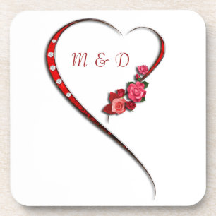 Coeurs et fleurs Dessous de verre