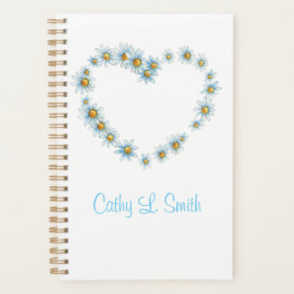 Coeurs et fleurs Élégant planificateur quotidien