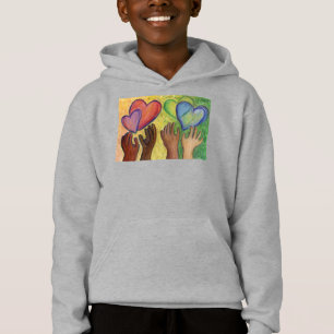 Coeurs et mains Aimer Diversité Art Sweat - shirt