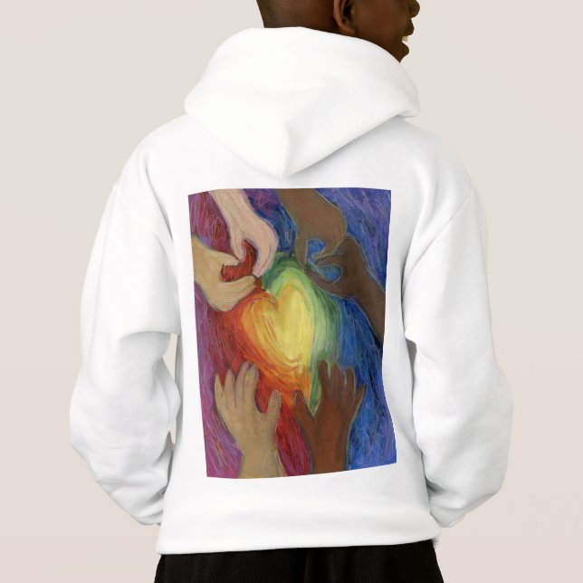 Coeurs et mains Aimer Diversité Art Sweat - shirt  (Dos)