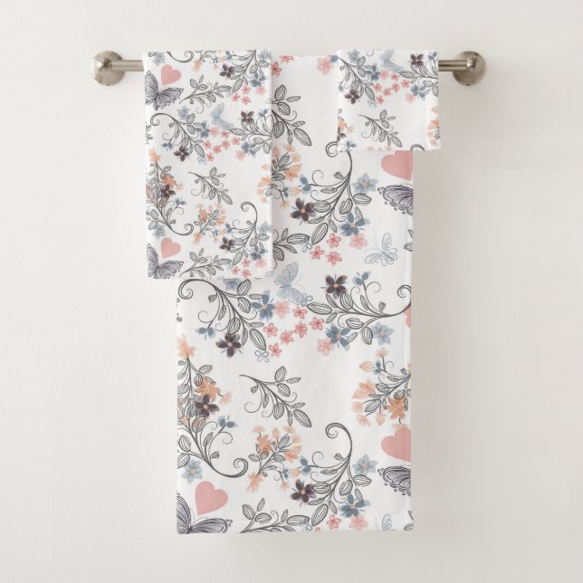 Coeurs Et Papillons Floraux (En situation)