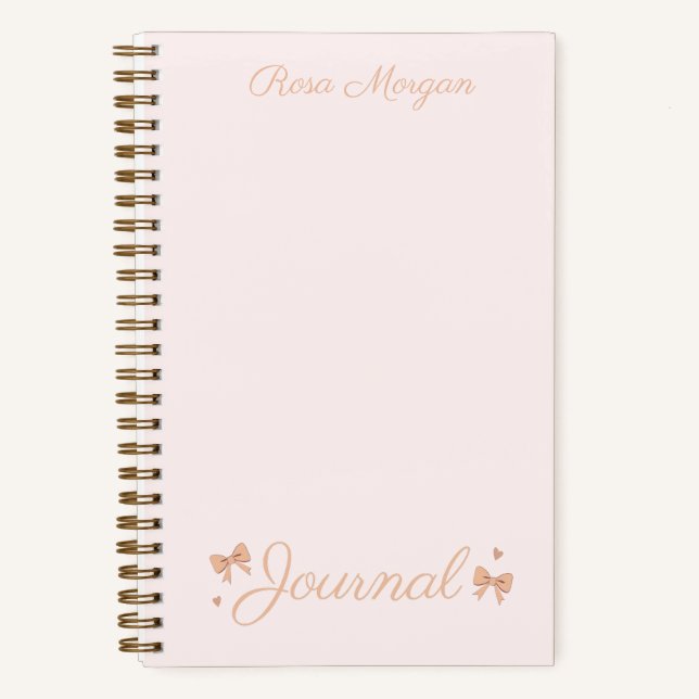 Coeurs et vaches Coquette Journal rose (Recto)