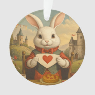 Cœurs Fantaisistes de Lapin Blanc Enchantant le Pa