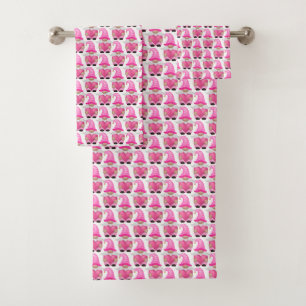 Coeurs Gnomes roses Bois Scandinave Cute