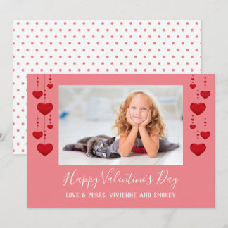 Coeurs Heureuses Saintes-Valentin Carte photo plat