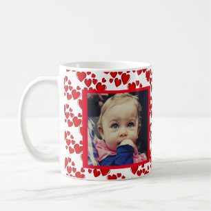 Coeurs heureux Saint Valentin Photo Café Mug