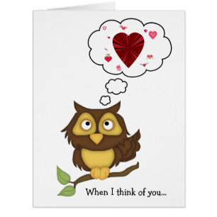 Coeurs Humour-Mignons de hibou de Valentine