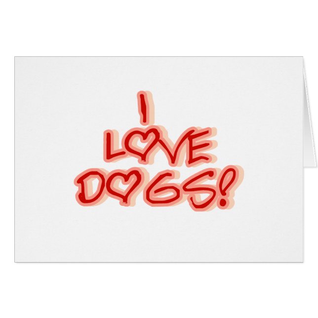Coeurs I Love Chiens Tshirts et cadeaux (Devant horizontal)