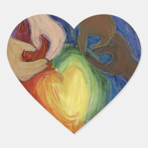 Coeurs & Mains Aimer Diversité Stickers Art Décal