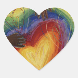 Coeurs & Mains Aimer Diversité Stickers Art Décal