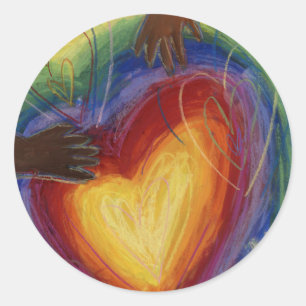 Coeurs & Mains Aimer Diversité Stickers Art Décal