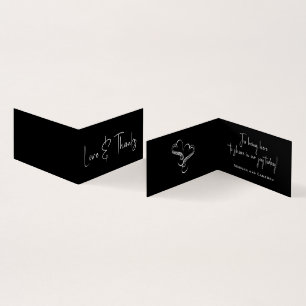 Coeurs Mariage noir Petite Merci Favoris Cartes