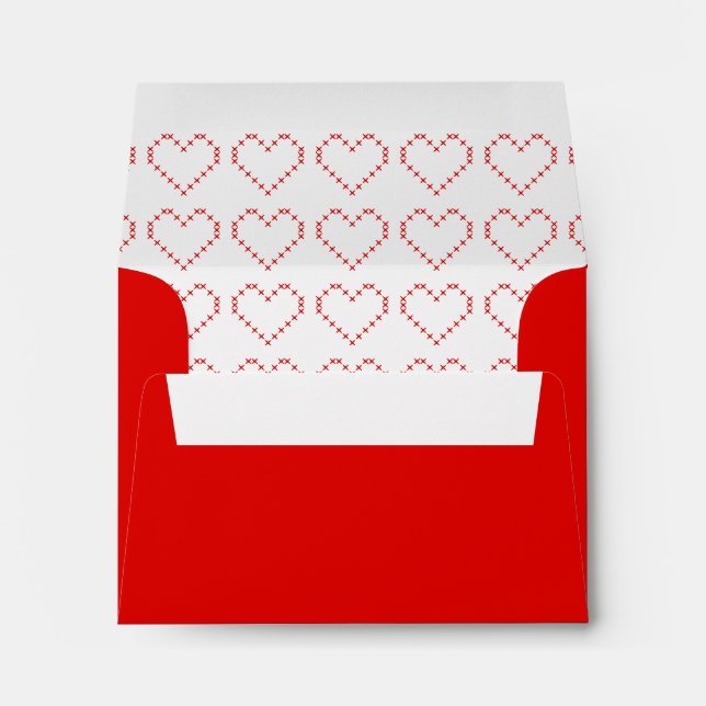 Coeurs mignonne de point rouge enveloppe design (Dos (Bas))