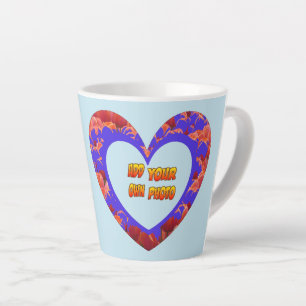 Coeurs Modèle photo Cust. BG Latte Mug