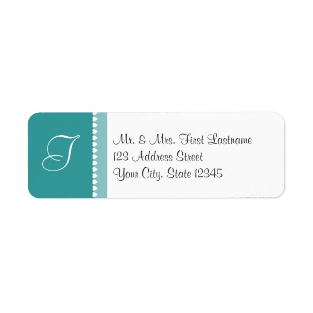 Coeurs monogrammes avec couleur changeable (Devant)