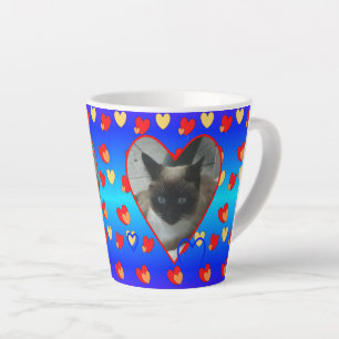 Coeurs Motif mignon Chat dans les Coeurs Latte Mug