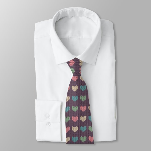 Coeurs Motifs | La Cravate moderne de Valentine (Attaché)