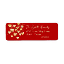 Coeurs or sur une chaîne