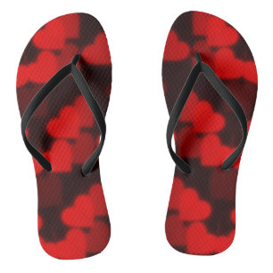 coeurs oxblood tongs flops chaussures sandales