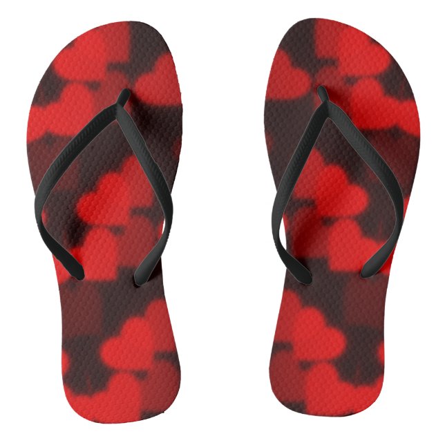 coeurs oxblood tongs flops chaussures sandales (Semelle)