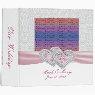 Coeurs personnalisés Pastel Pink Ribbon Classeur p