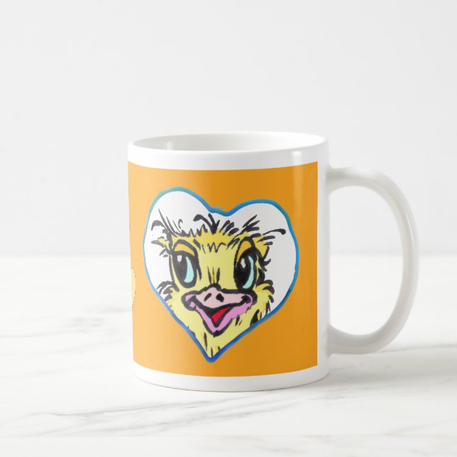 Coeurs Photo Café Mug Orange (Droite)