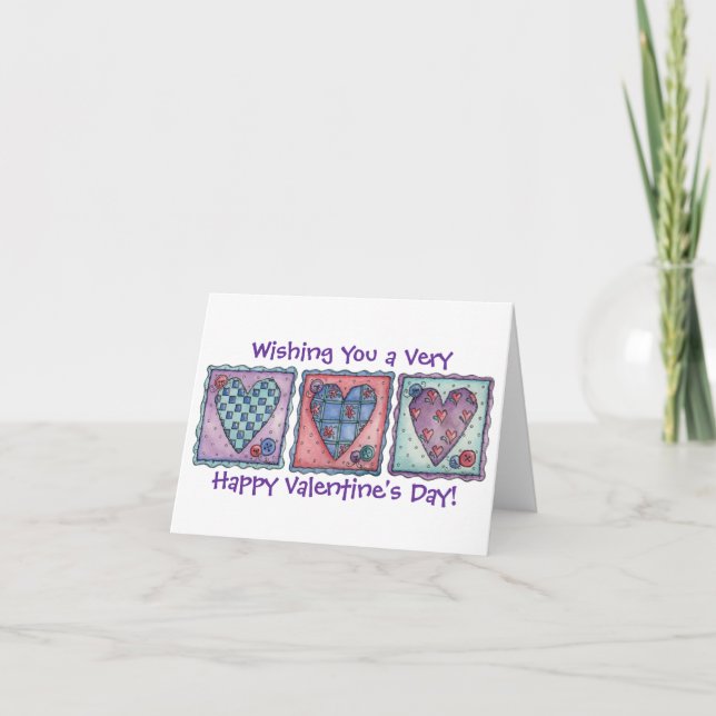 Coeurs pointus - Carte Saint-Valentin (Devant)