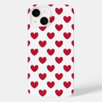 Coeurs polka rouge sur coque iphone Coque-Mate bla
