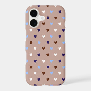 Coeurs Polka sur brun pâle
