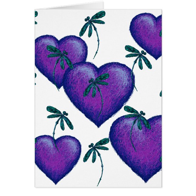 Coeurs pourpres et libellules (Devant)