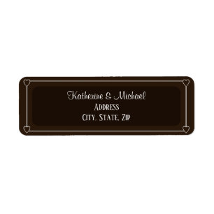 Coeurs romantiques Brown foncé moderne Mariage sim